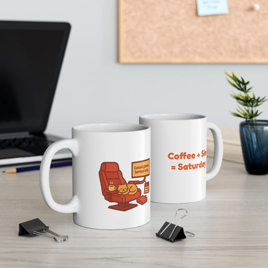 Fun Ceramic Mug - Perfect for Coffee Lovers and Relaxing Days
