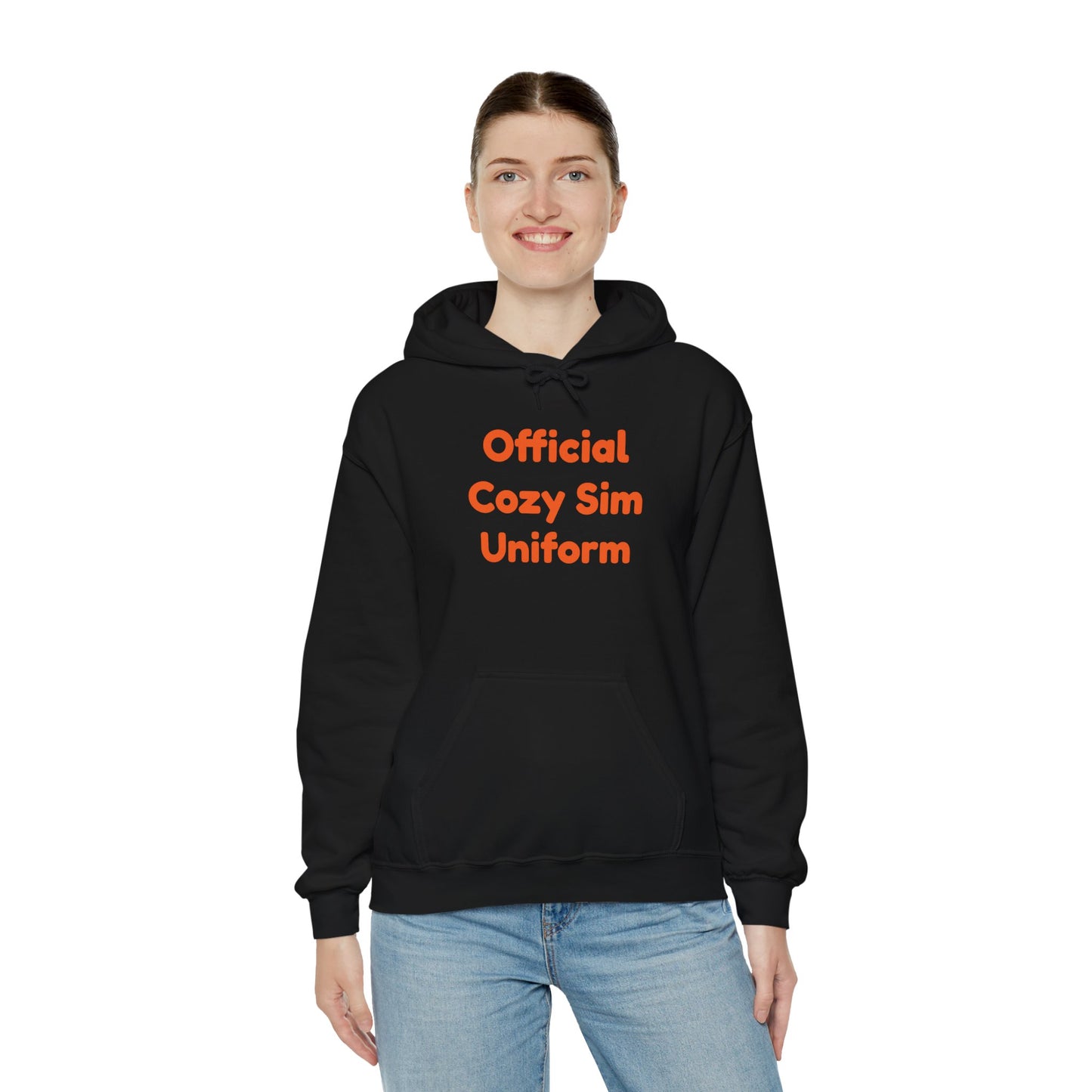 Cozy Sim Uniform Hoodie - Unisex Heavy Blend Sweatshirt for Gaming Enthusiasts