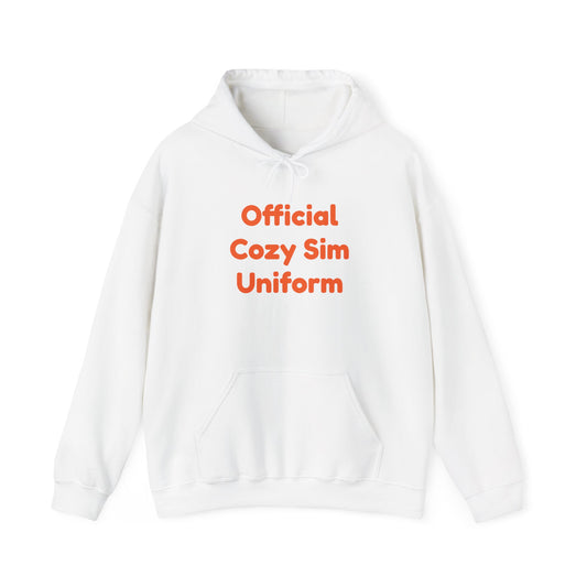Cozy Sim Uniform Hoodie - Unisex Heavy Blend Sweatshirt for Gaming Enthusiasts