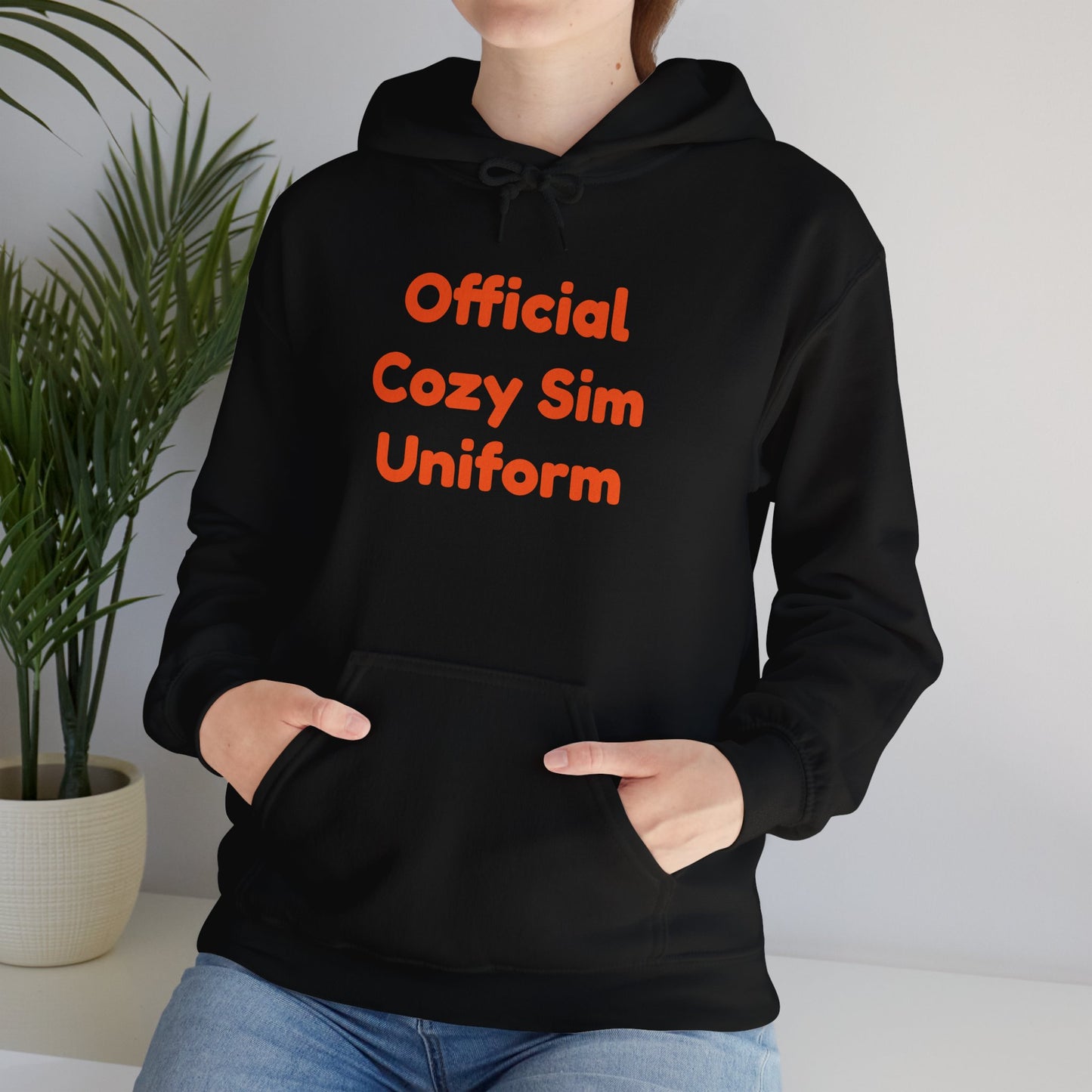 Cozy Sim Uniform Hoodie - Unisex Heavy Blend Sweatshirt for Gaming Enthusiasts