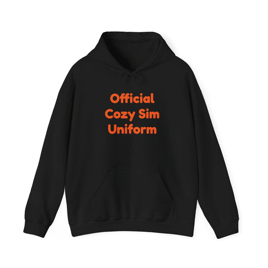 Cozy Sim Uniform Hoodie - Unisex Heavy Blend Sweatshirt for Gaming Enthusiasts