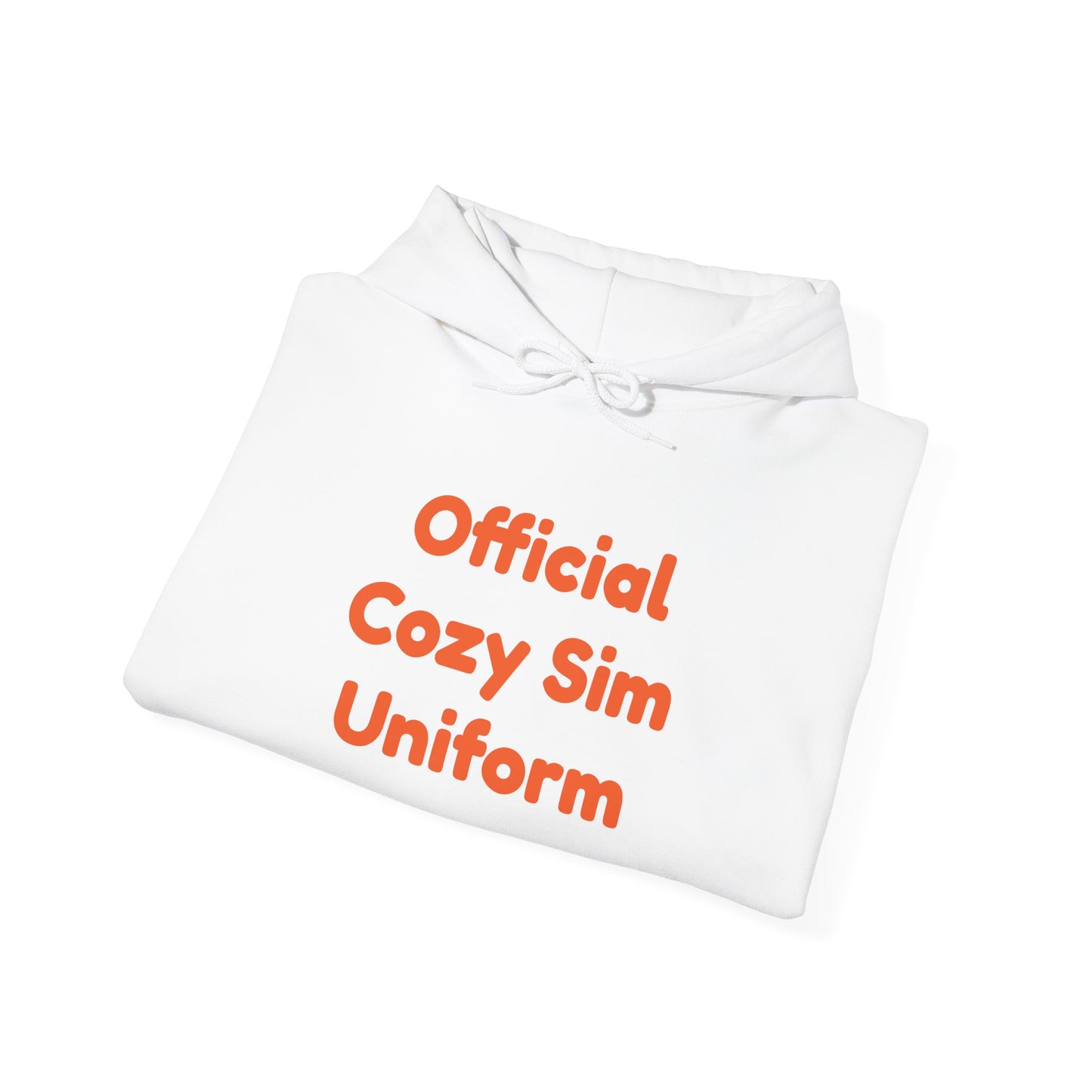 Cozy Sim Uniform Hoodie - Unisex Heavy Blend Sweatshirt for Gaming Enthusiasts