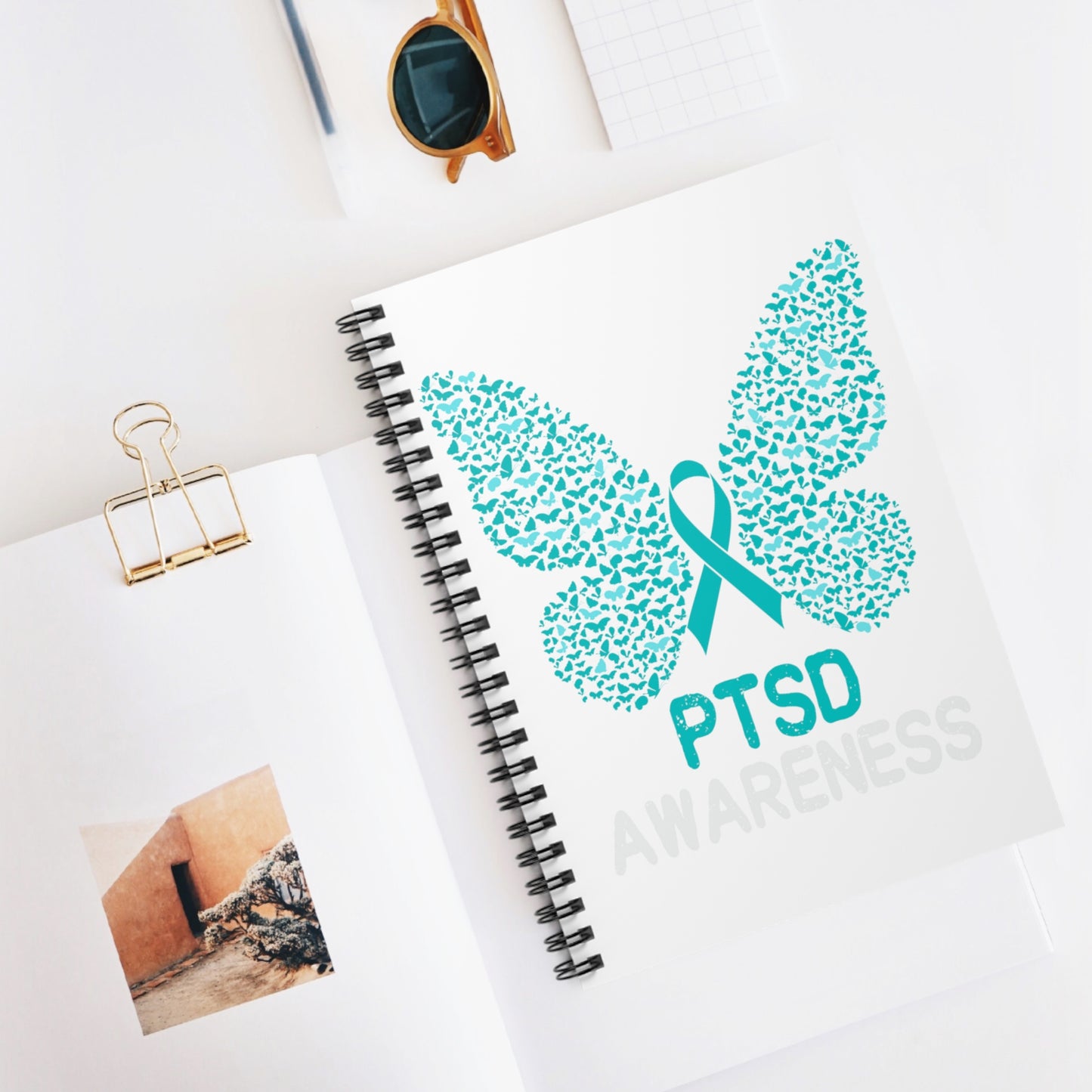 PTSD Awareness Spiral Notebook - Ruled Line